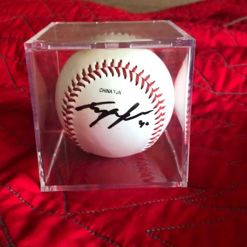 Tyler Skaggs autographed baseball
